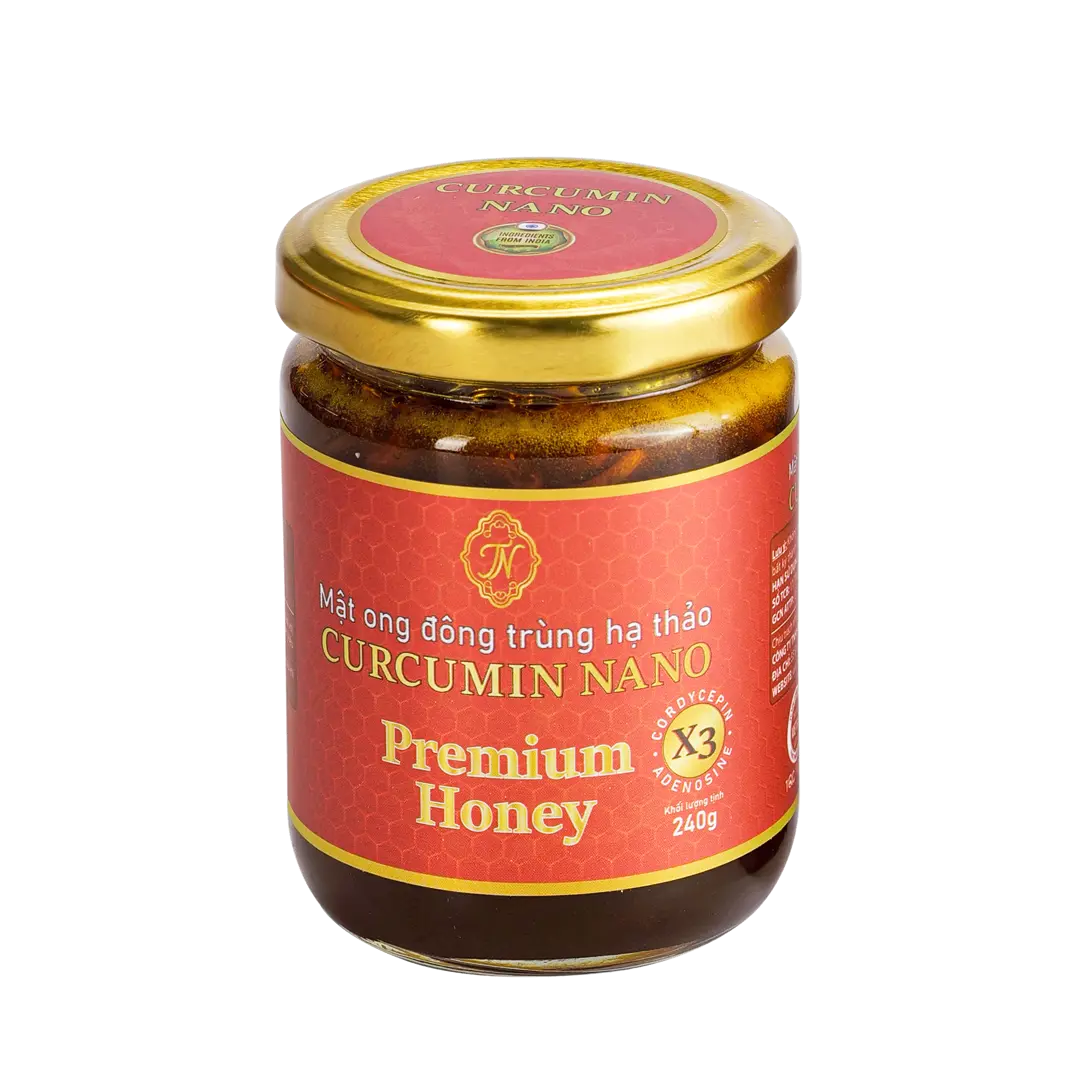 Mật ong đông trùng hạ thảo Curcumin Nano (Hũ 240g)
