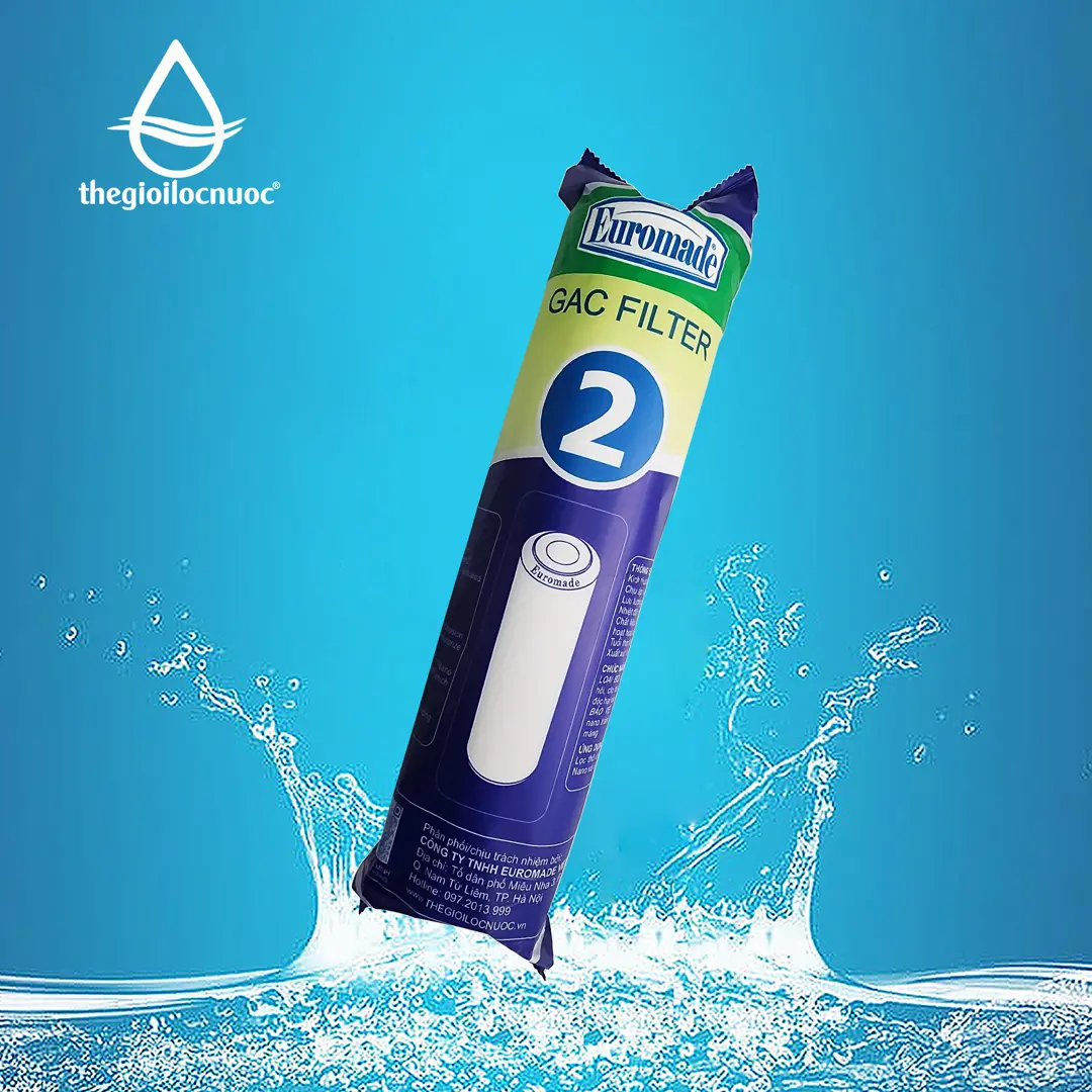 Lõi lọc 10" OCB chứa than hoạt tính dạng hạt (Lõi số 2), model: F-OCB10