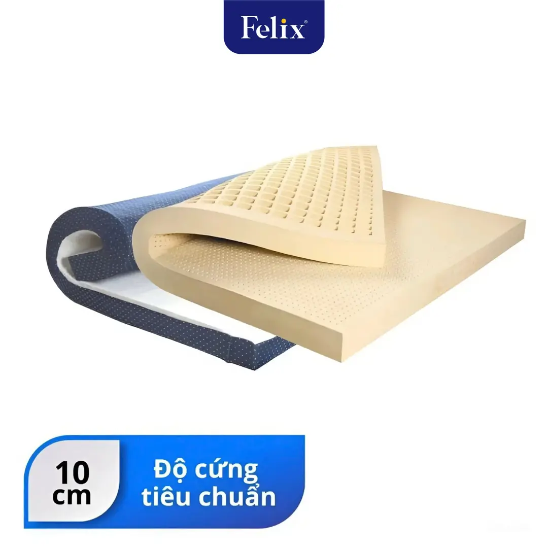 Nệm cao su FELIX Comfort - Độ cứng tiêu chuẩn (Cấp độ 1) - Độ dày nệm 10cm