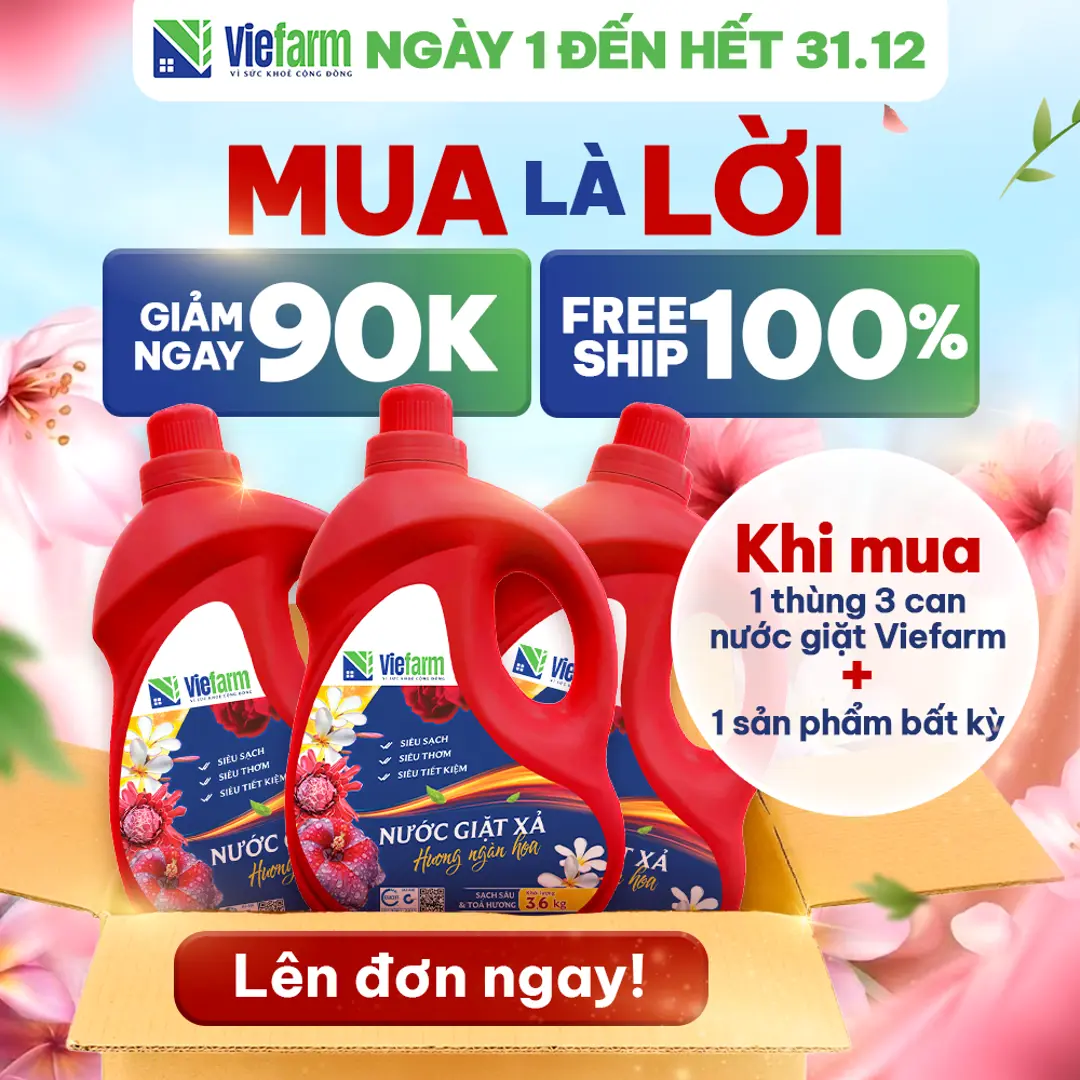 Nước giặt xả hương ngàn hoa VIEFARM 3,6kg