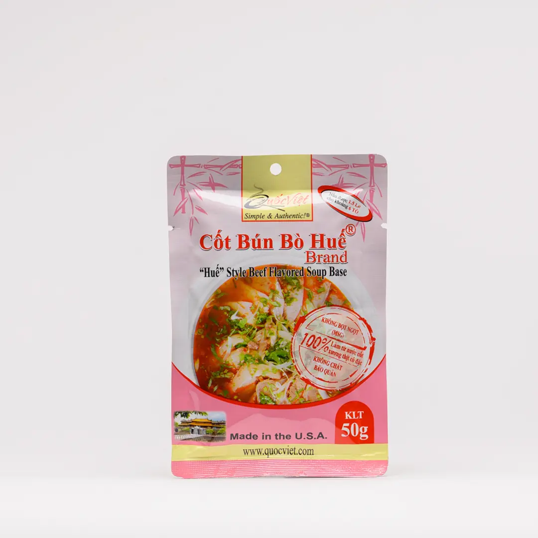 Cốt gia vị Bún Bò Huế (Hộp 20 gói) - Vietnam "Hue" Style Beef Flavored Soup Base