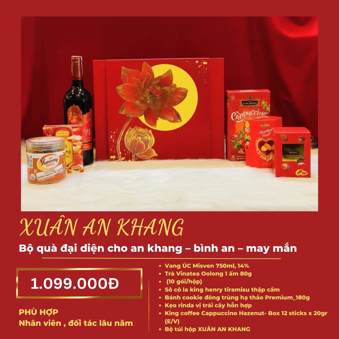 Hộp Quà Tết 2026 - XUÂN AN KHANG (kèm túi)