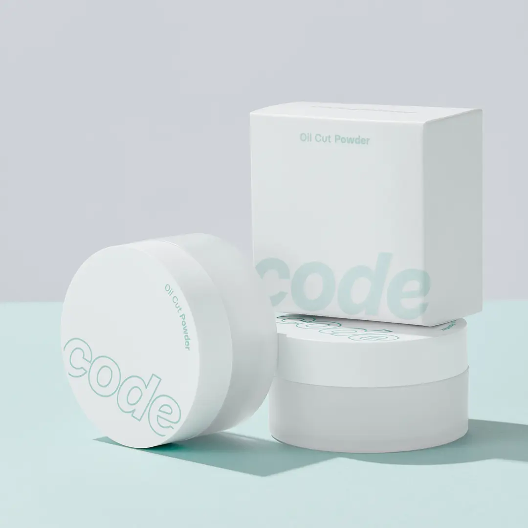 Phấn phủ bột kiềm dầu CODE GLOKOLOR mỏng mịn, hấp thụ dầu thừa, khô thoáng OIL CUT POWDER - 6g