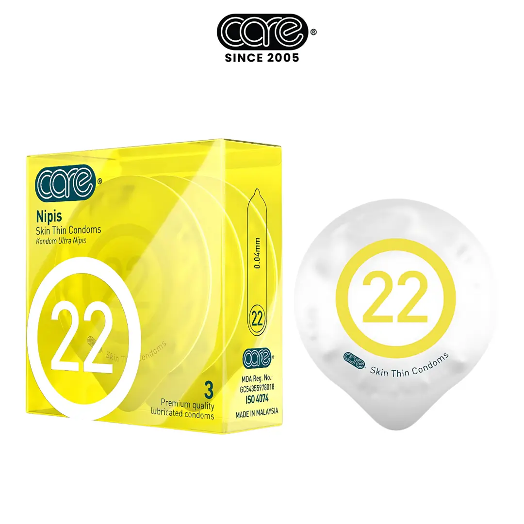 Bao cao su CARE 22 cao su tự nhiên siêu mỏng - hương nước hoa (hộp 3 bcs)