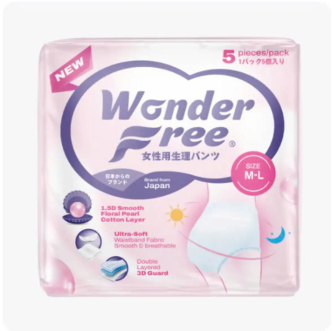 Quần nguyệt san WONDER FREE size M-L (5 miếng)