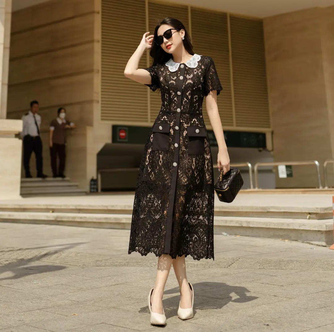 Đầm ren Túi vuông Joyce