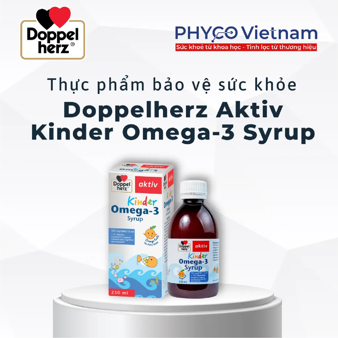 TPBVSK Doppelherz Aktiv Kinder Omega-3 Syrup hỗ trợ phát triển não bộ, thị lực