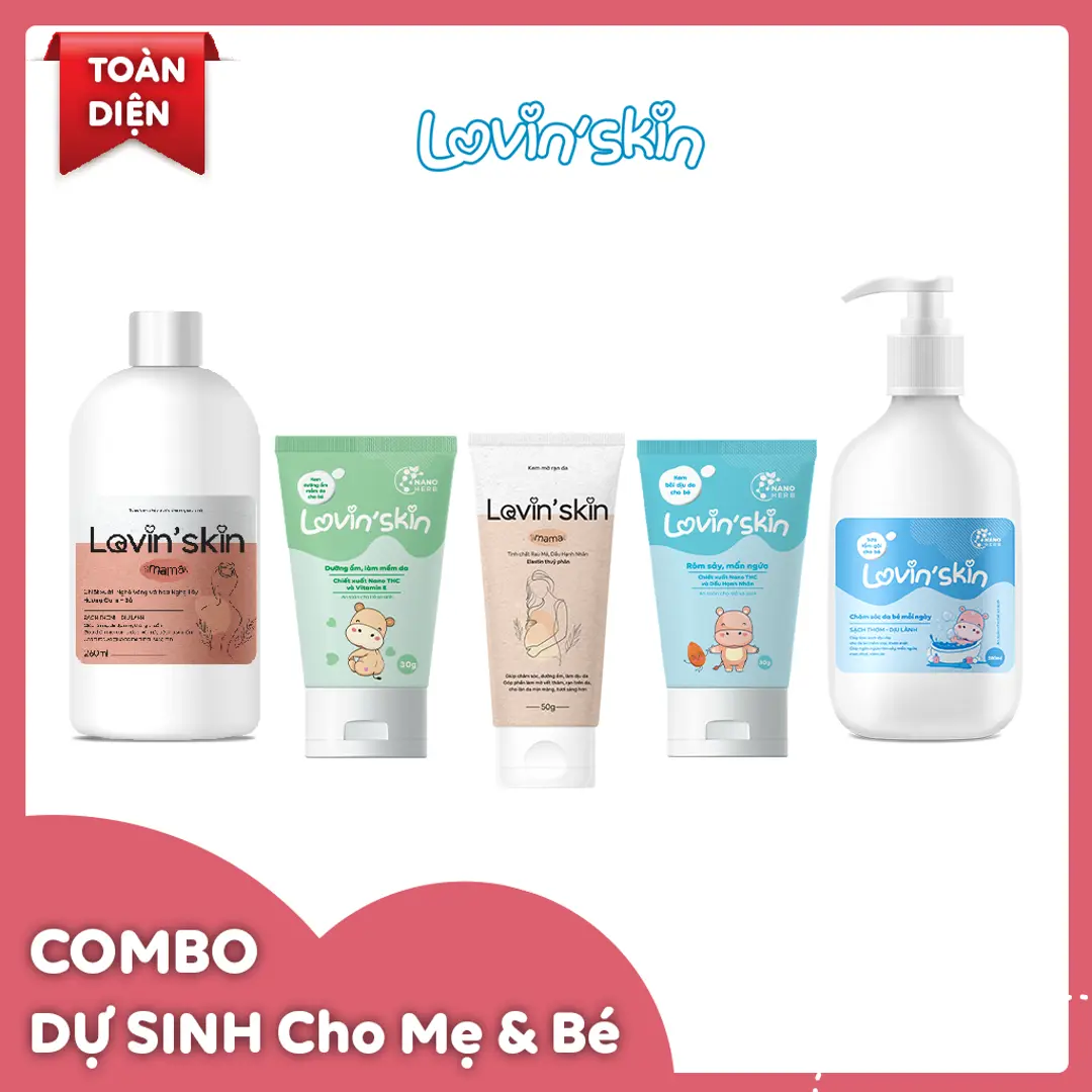 Combo dự sinh toàn diện cho mẹ & bé Lovin'Skin