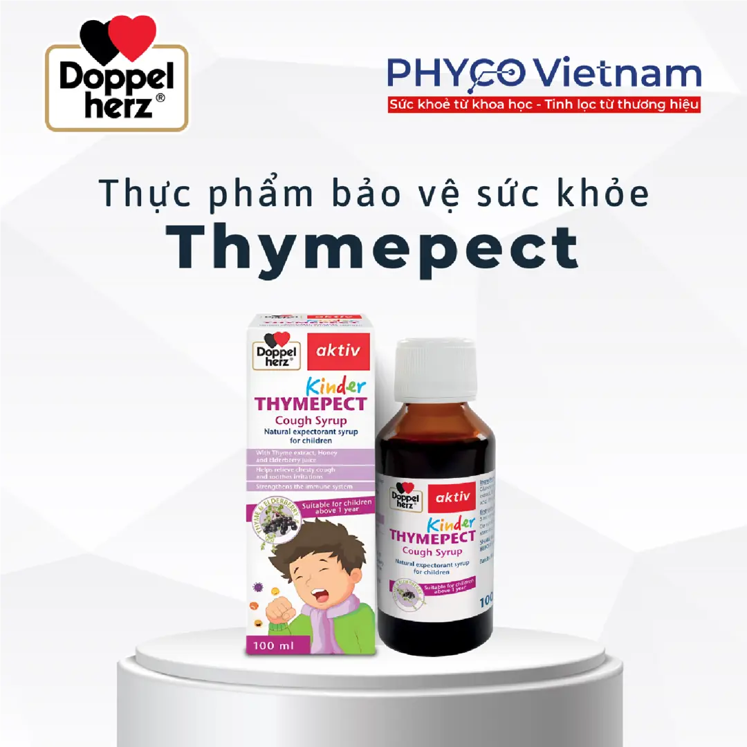 TPBVSK Thymepect hỗ trợ giảm ho có đờm cho bé