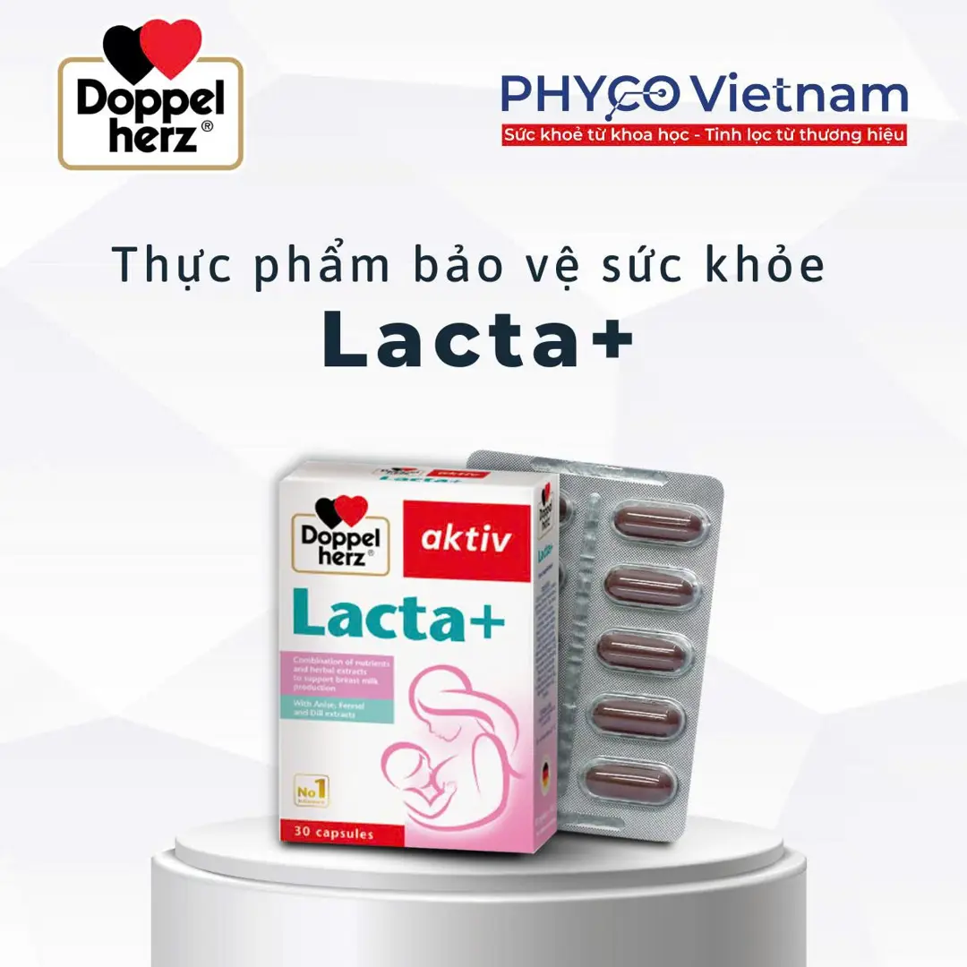 TPBVSK Lacta+ hỗ trợ dinh dưỡng cho nguồn sữa mẹ sau sinh