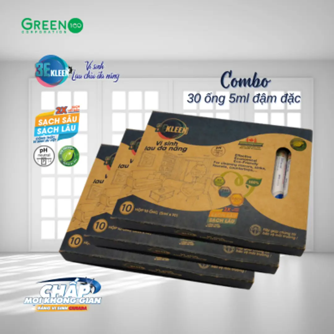 Bộ vi sinh lau chùi đa năng 3E KLEEN siêu tiết kiệm
