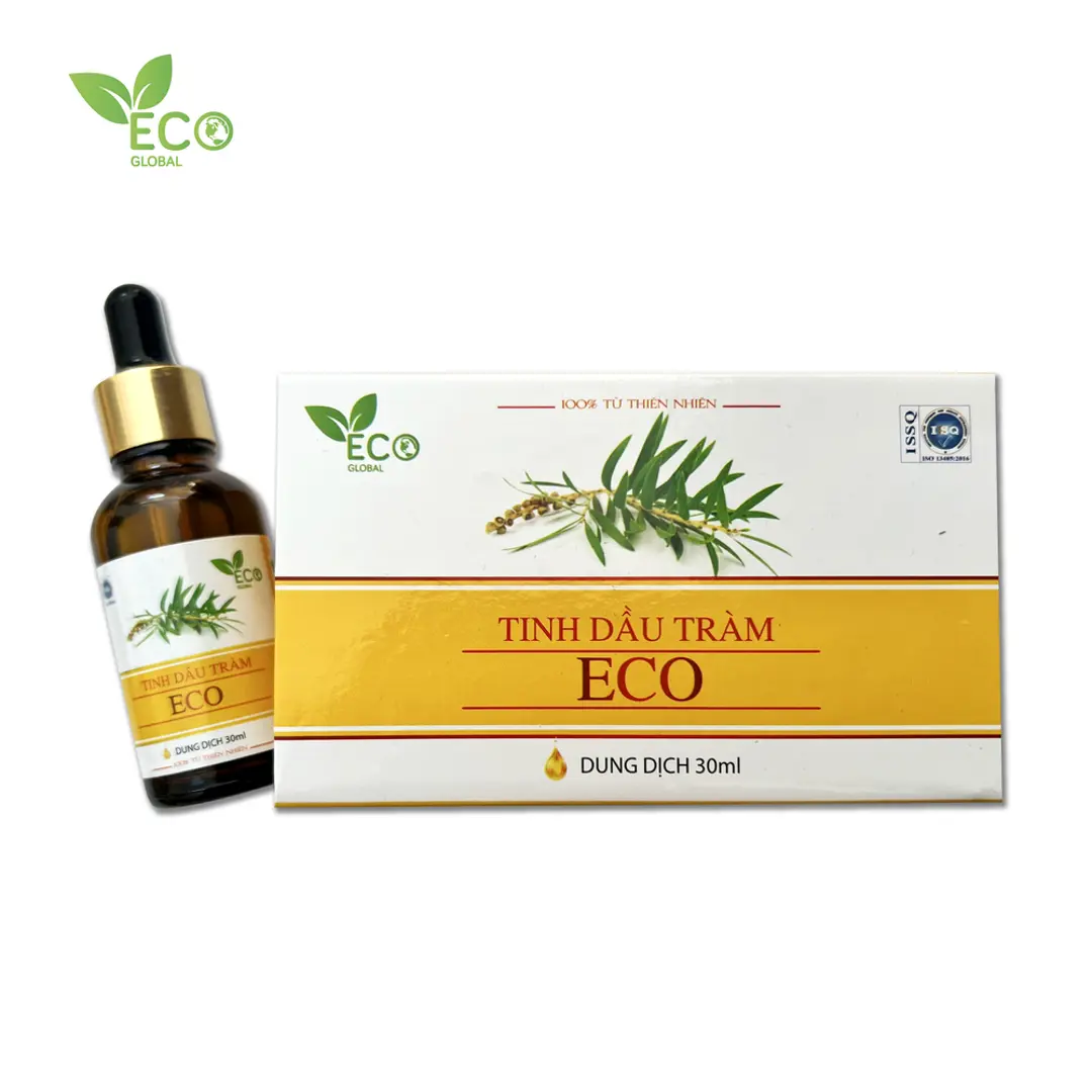 Tinh dầu tràm tự nhiên ECO - Hỗ trợ giảm ho, cảm cúm, sổ mũi, cảm lạnh (Lọ 30ml)