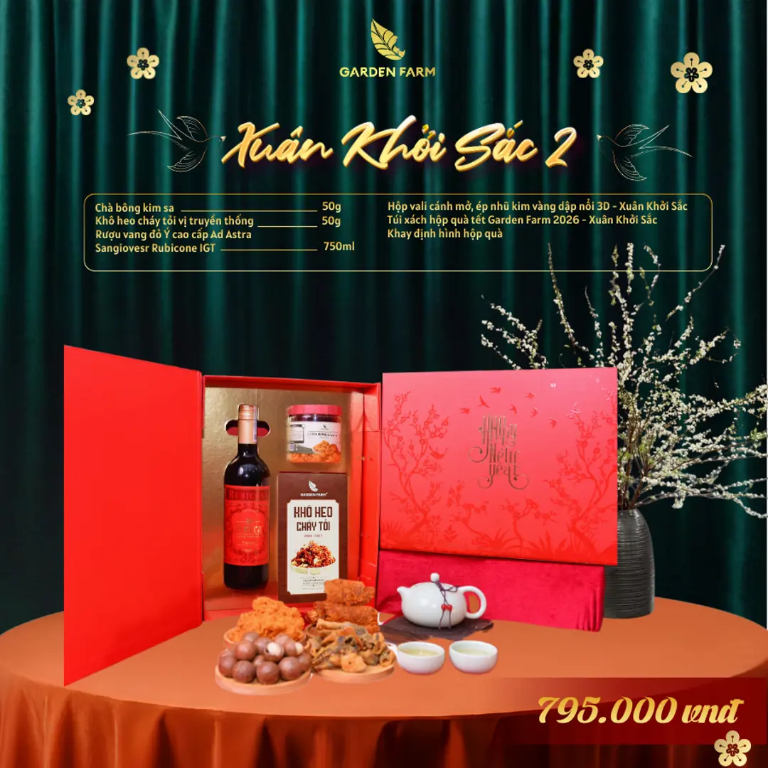 Hộp quà tết Garden Farm 2026 - XUÂN KHỞI SẮC 2 (kèm túi)