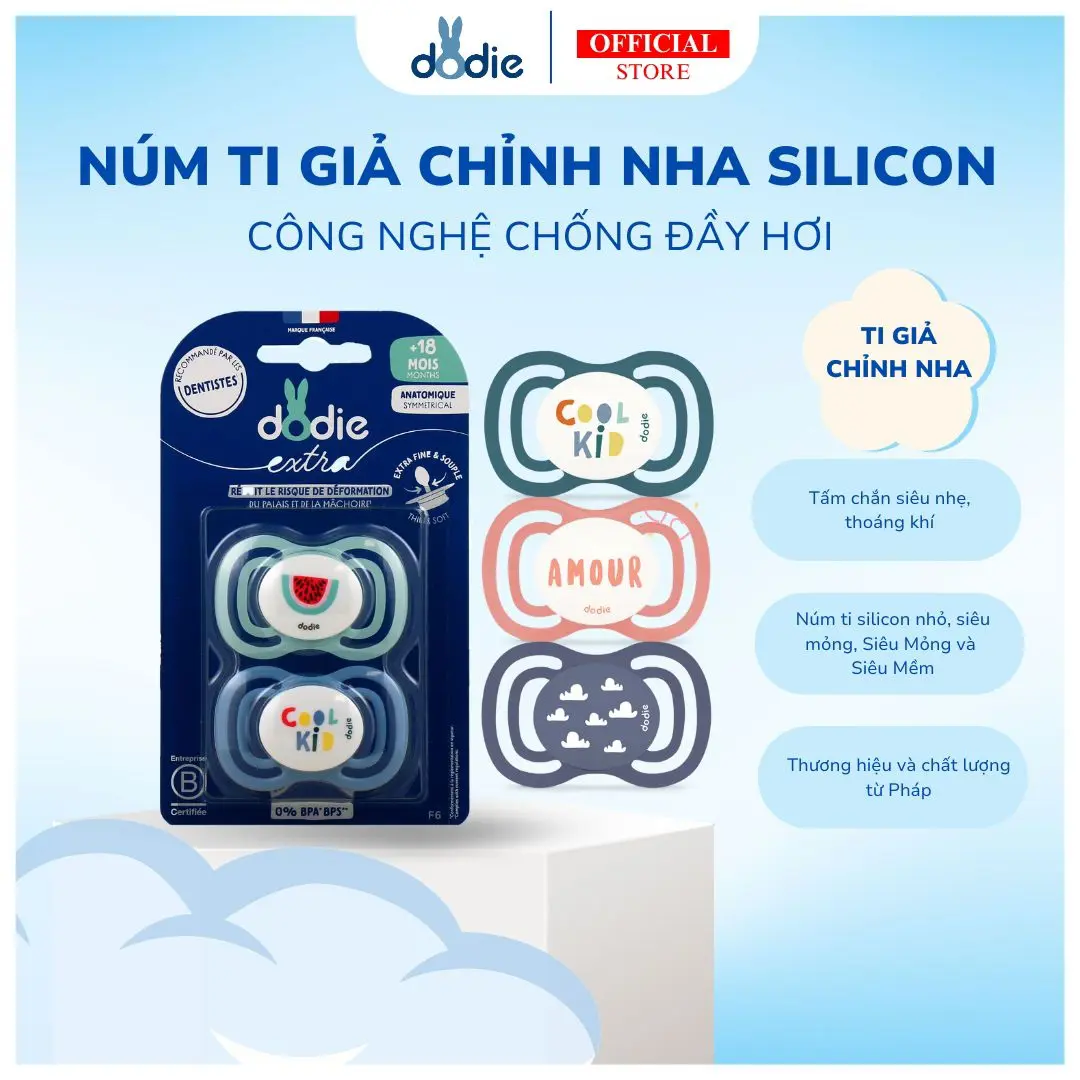 Núm ti giả chỉnh nha chống hô cho bé Dodie