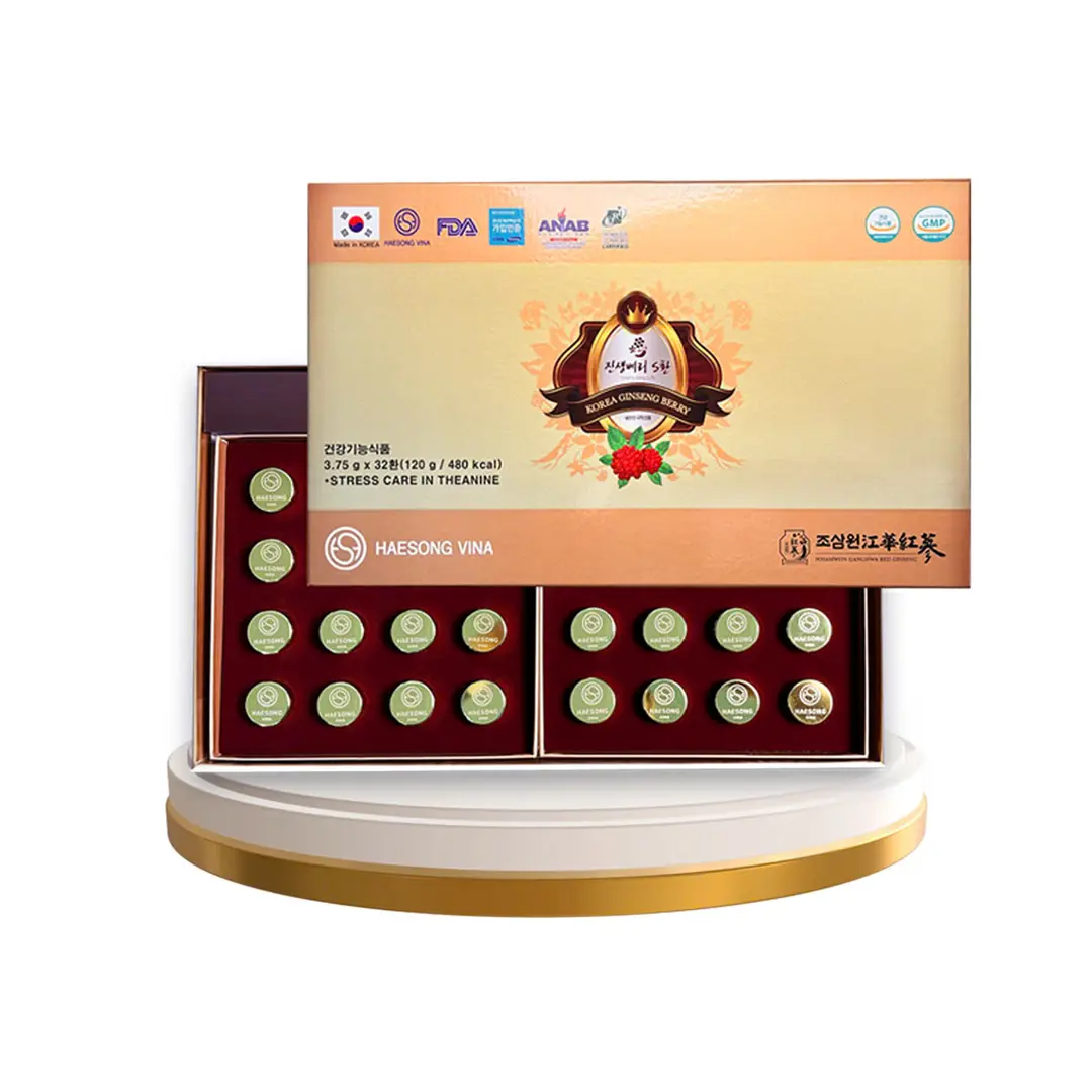 Thực Phẩm Bảo Vệ Sức Khỏe Ginseng Berry S Pill hộp lớn 32 viên