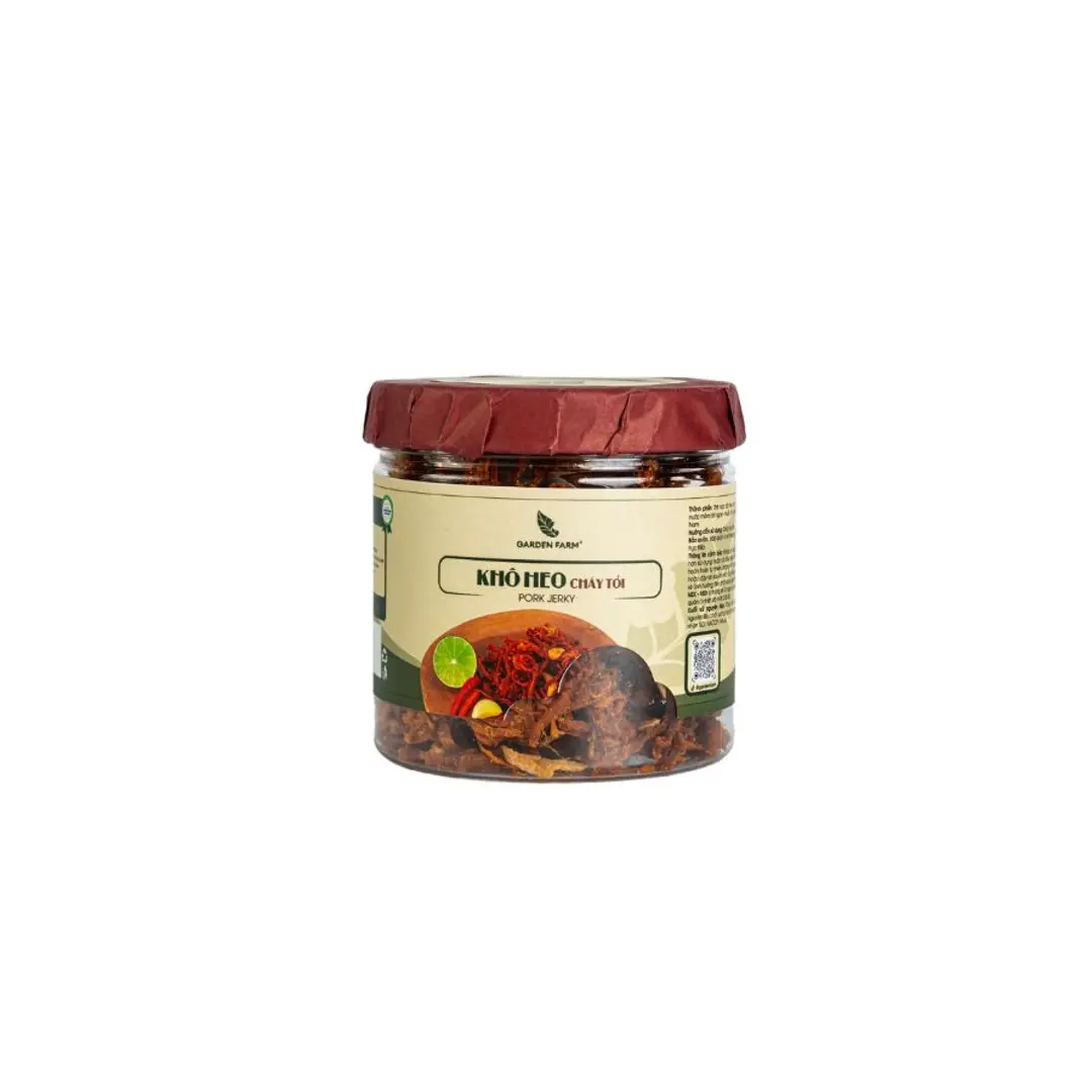 Khô Heo cháy tỏi Garden Farm (hũ 110g)