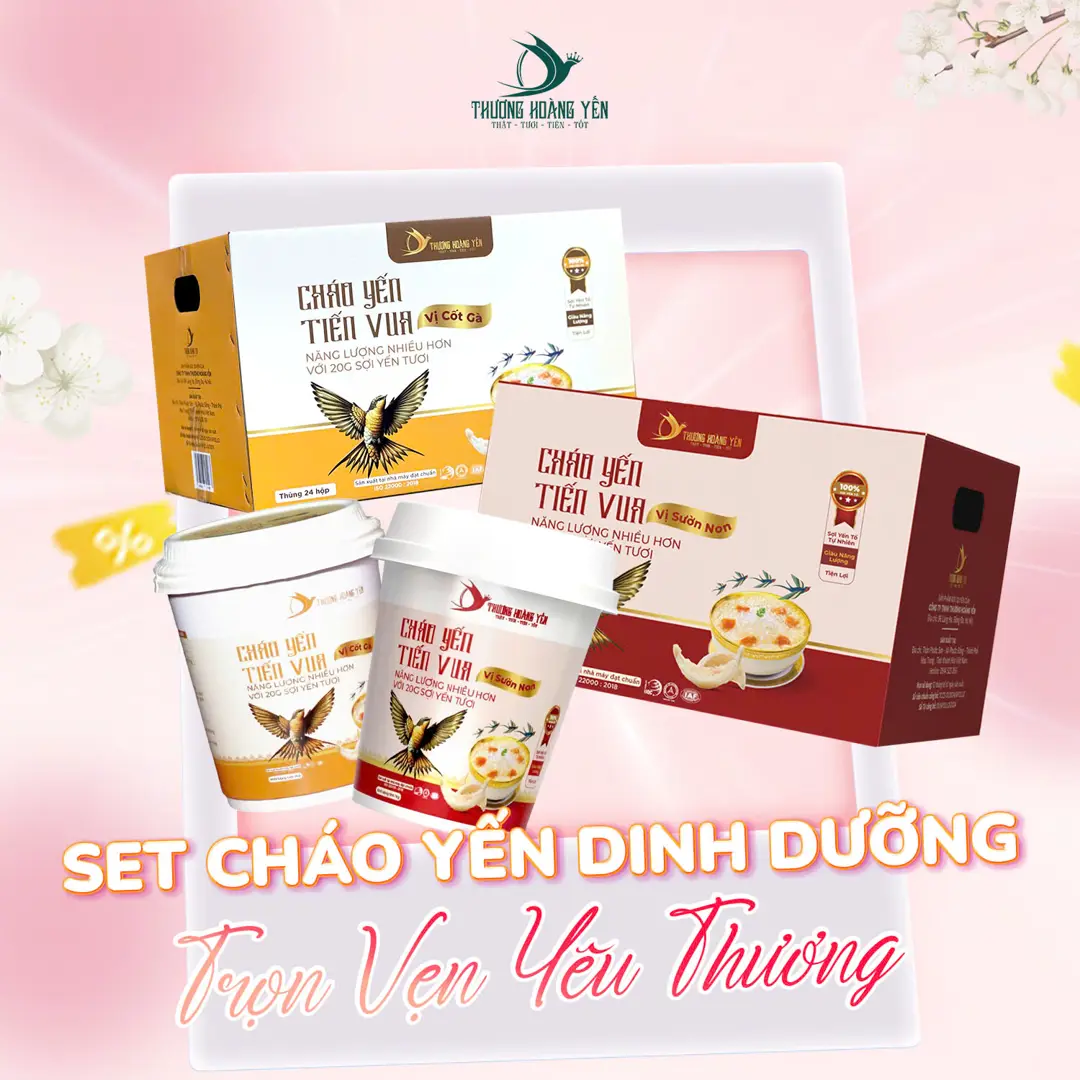 THÙNG 24 CỐC CHÁO YẾN TIẾN VUA MIX VỊ