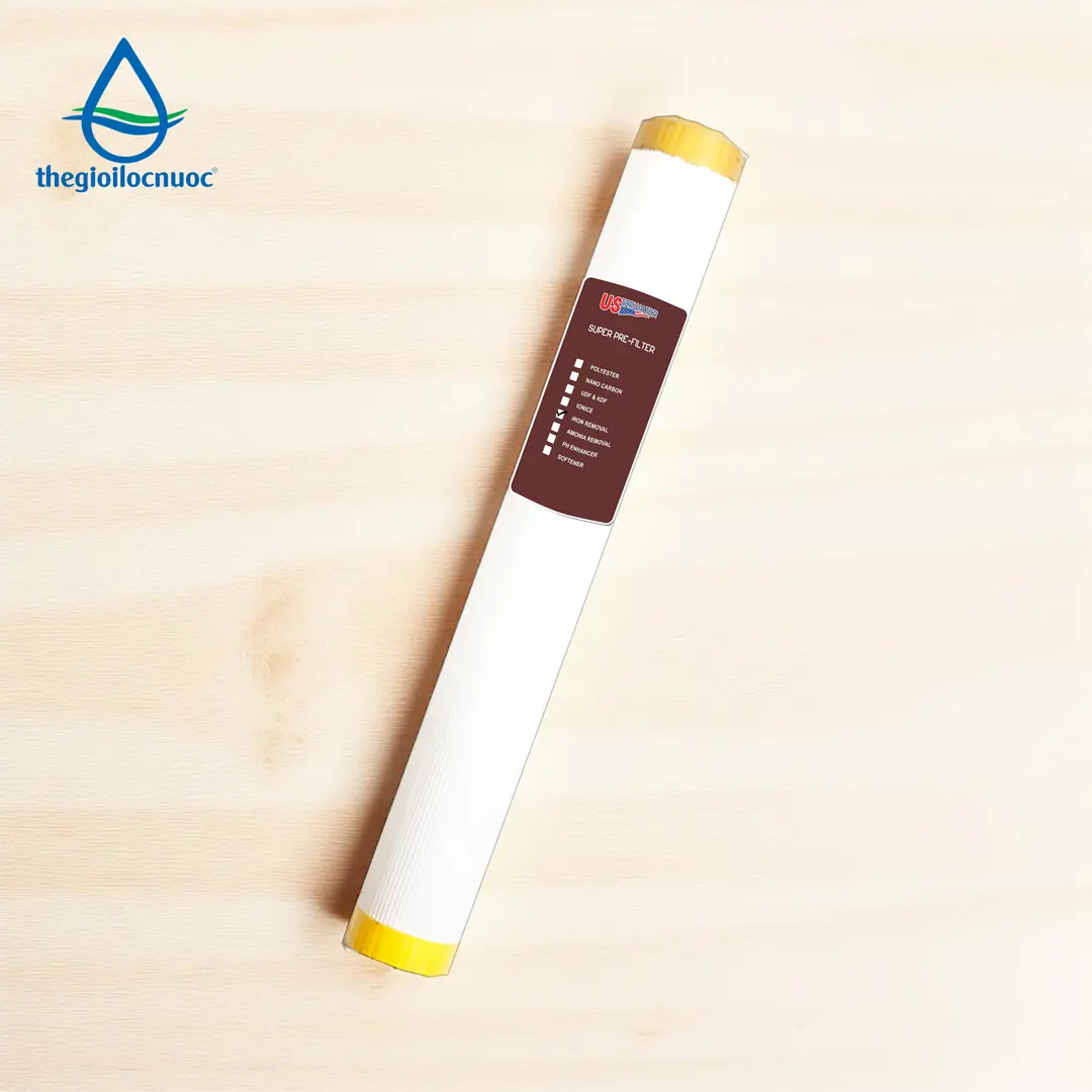 Lõi lọc thay thế xử lý sắt USTopwater 20 inches gầy, Model: F-Fera-25, Công suất 400 lít/giờ