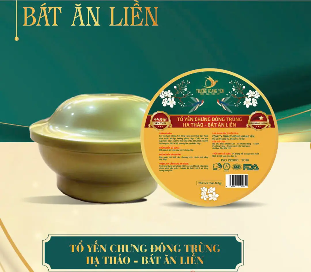 Tổ yến chưng ĂN LIỀN vị Truyền thống THƯỢNG HOÀNG YẾN 140gr