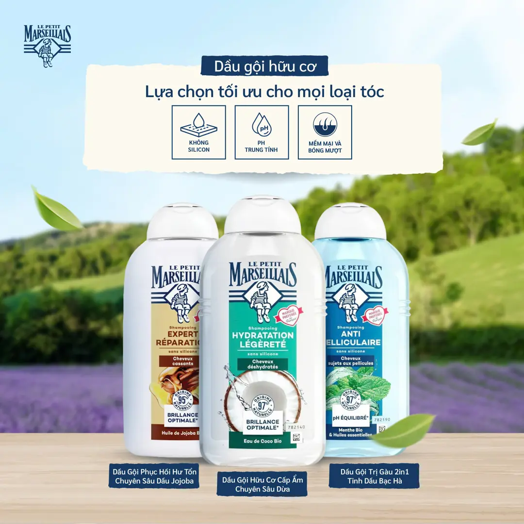 Dầu gội hữu cơ LE PETIT MARSEILLAIS 250ml