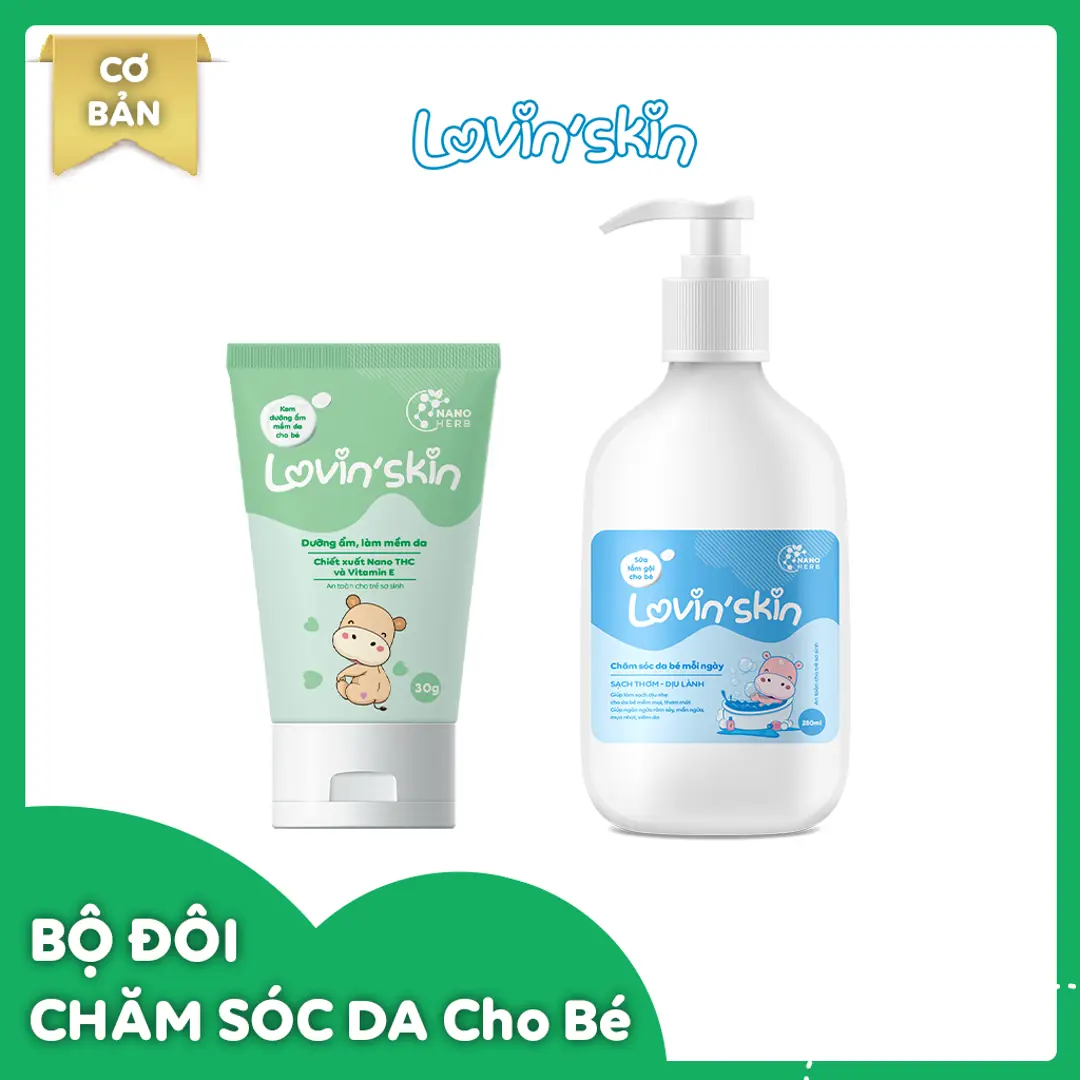 Bộ đôi chăm sóc da cơ bản cho bé Lovin'Skin