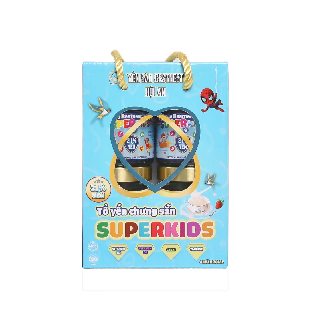 Hộp 4 hũ Yến Sào BESTNEST HỘI AN 21% Superkids