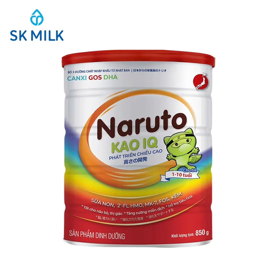 Naruto Kao IQ – Dinh dưỡng cho trẻ 1-10 tuổi, hỗ trợ miễn dịch, phát triển chiều cao & trí não 850g