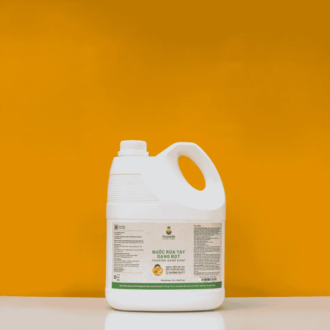 Nước rửa tay dạng bọt Fuwa3e - Bọt siêu mịn, hỗ trợ làm sạch nhanh hơn cho bé 3.8L