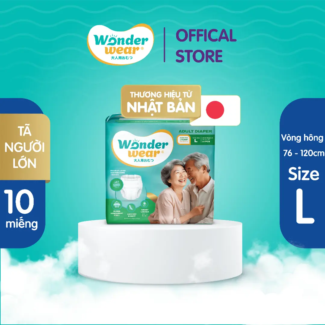 Tã người lớn WONDER WEAR size L (10 miếng)