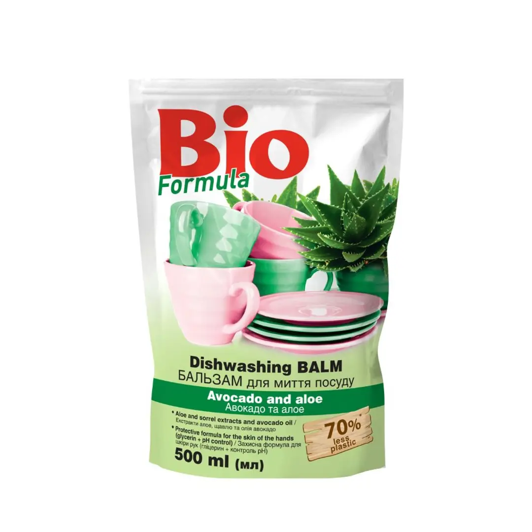 Nước rửa bát Bio Formula - Bơ và Lô Hội (Túi 500ml)