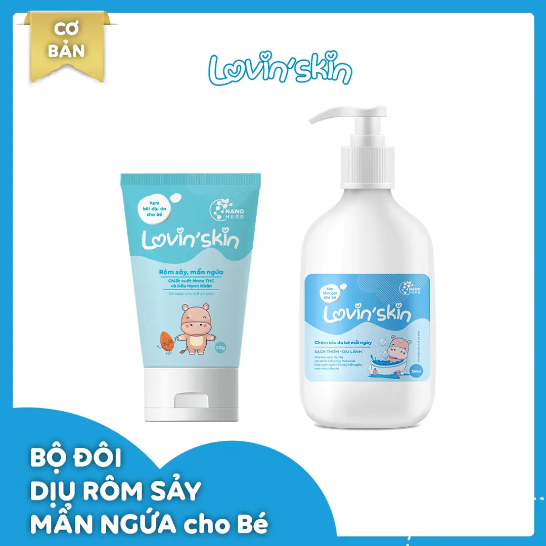 Bộ đôi cơ bản dịu rôm sảy, mẩn ngứa cho bé Lovin'Skin
