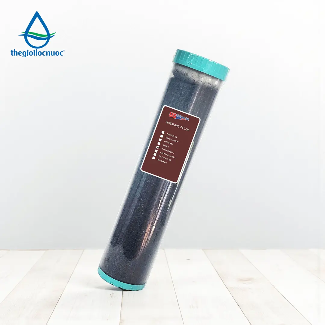 Lõi lọc thay thế xử lý sắt USTopwater 20 inches béo, Model: F-Fera-45, Công suất 1200 lít/giờ