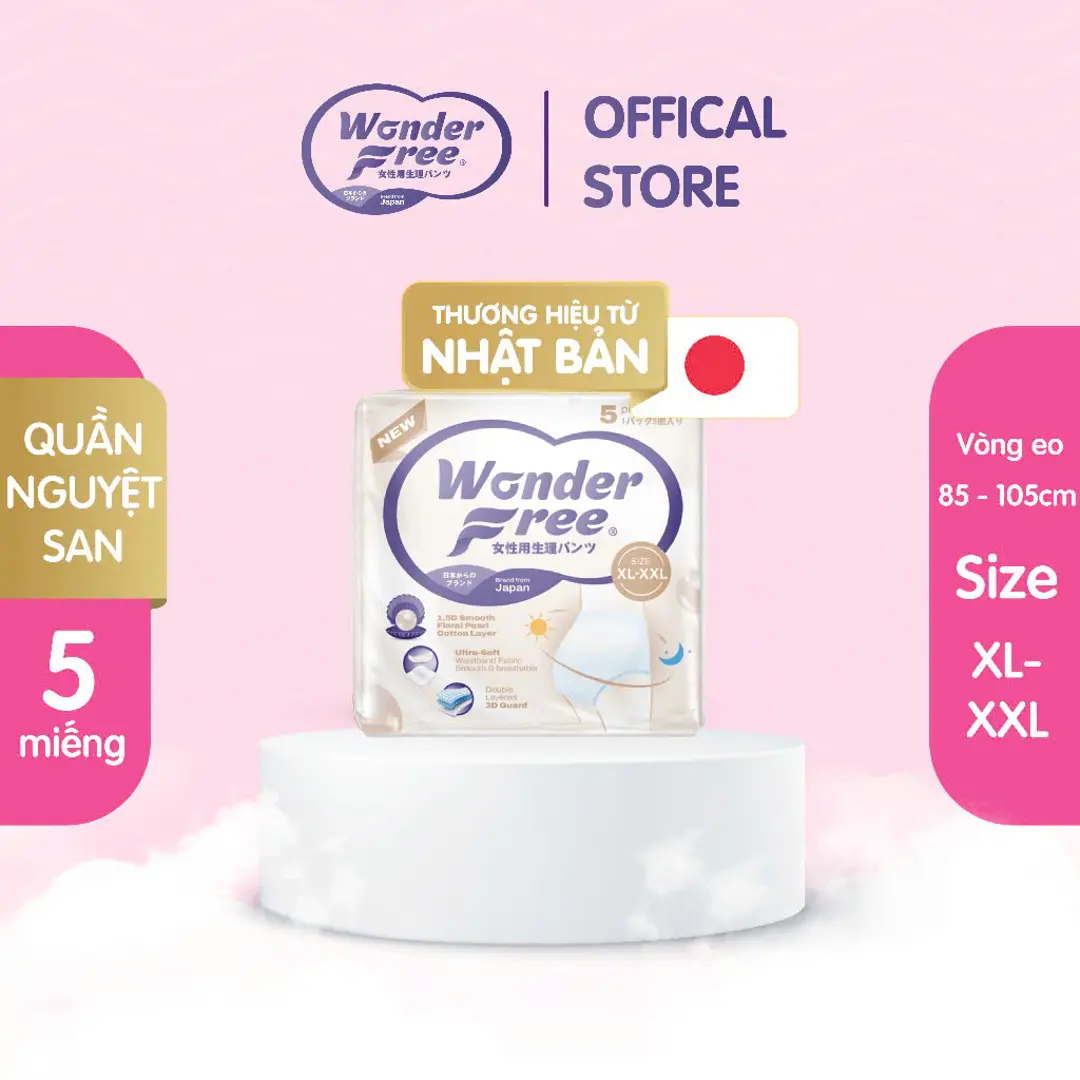 Quần nguyệt san WONDER FREE size XL-XXL (5 miếng)
