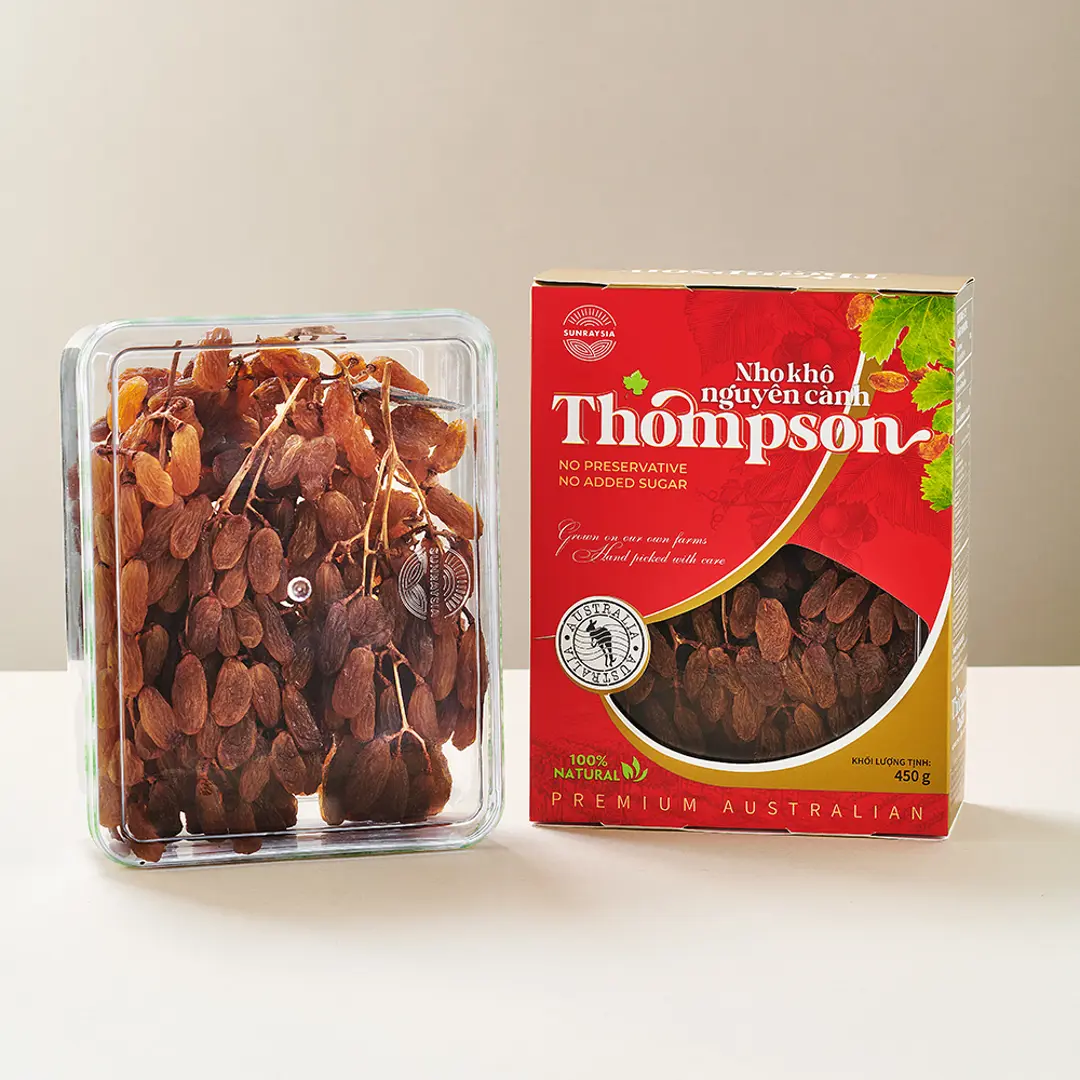 Nho khô nguyên cành Thompson nhập khẩu Úc (450g)