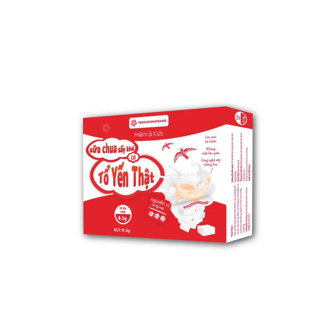 Sữa chua sấy khô có tổ yến thật (12 viên)