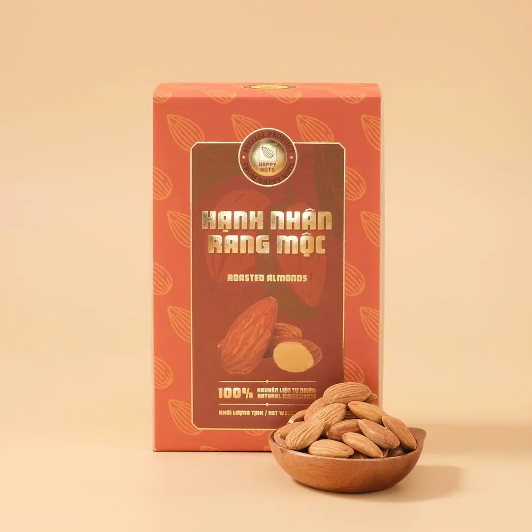 Hạnh nhân rang mộc Happy Nuts 500gr