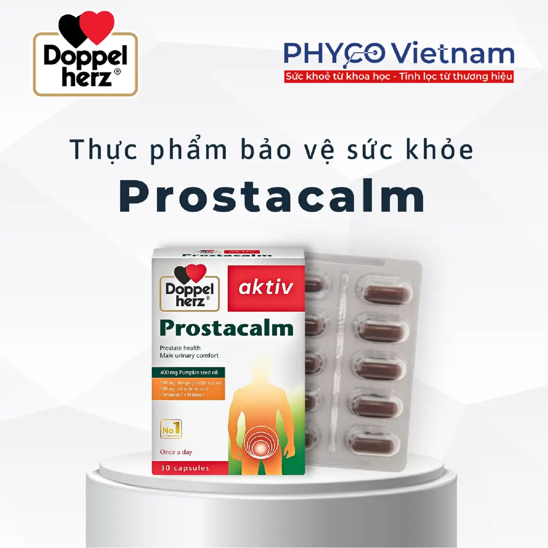 TPBVSK Prostacalm hỗ trợ giảm triệu chứng phì đại tiền liệt tuyến