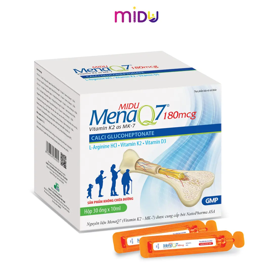 Thực phẩm bảo vệ sức khỏe: Midu MenaQ7 180mcg