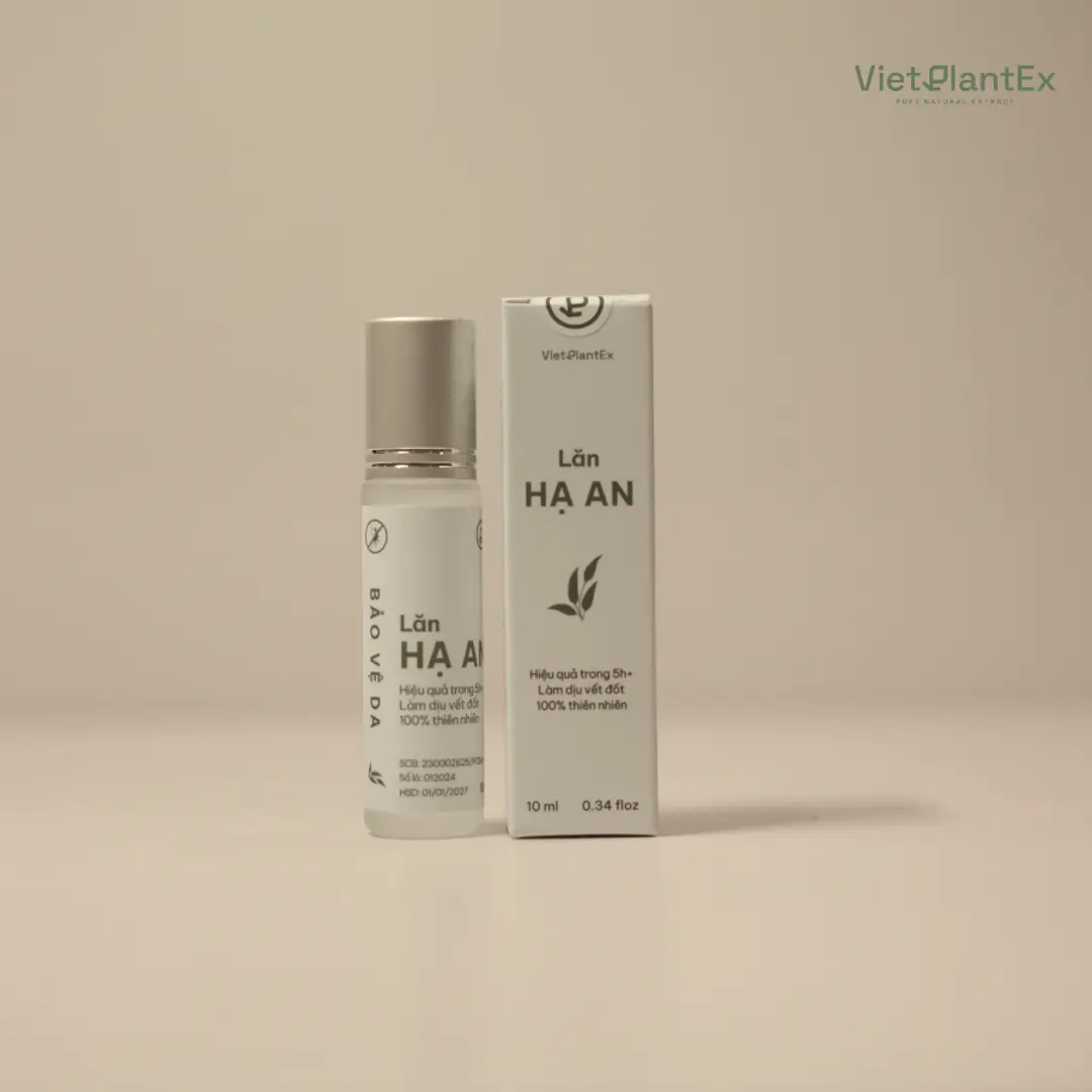 Tinh dầu đuổi muỗi Hạ An - làm dịu, giảm sưng ngứa do muỗi đốt (chai lăn 10ml)