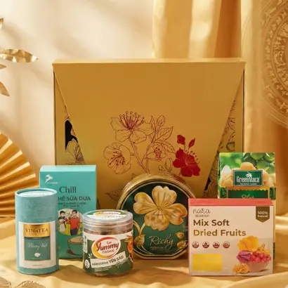 Hộp Quà Tết 2026 - PHÚC LỘC THỌ (kèm túi)