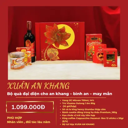 Hộp Quà Tết 2026 - XUÂN AN KHANG (kèm túi)