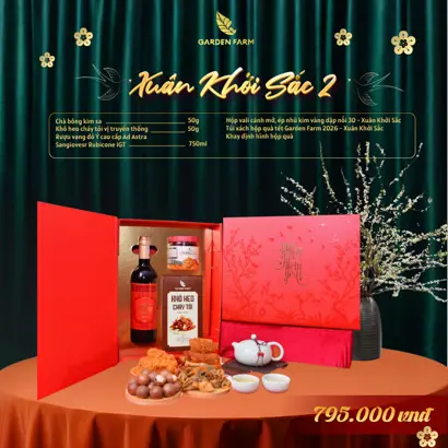 Hộp quà tết Garden Farm 2026 - XUÂN KHỞI SẮC 2 (kèm túi)