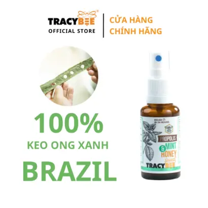 Keo ong xanh Tracybee Propolis Mint & Honey – Giảm đau rát họng, ho, viêm họng (Vị Bạc Hà)