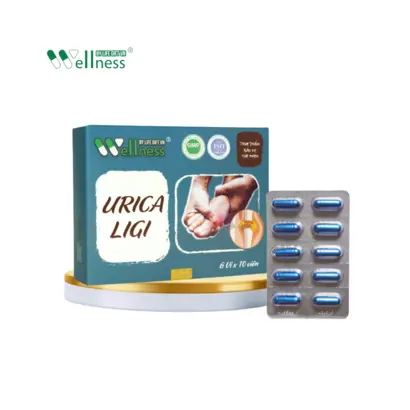 Viên uống Urica Ligi hỗ trợ giảm axit uric trong máu (60 viên)