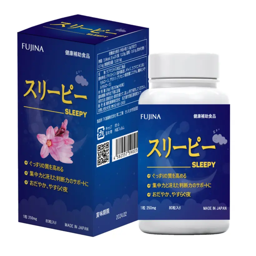 Viên uống hỗ trợ ngủ ngon Sleepy Fujina (Hộp 80 viên)