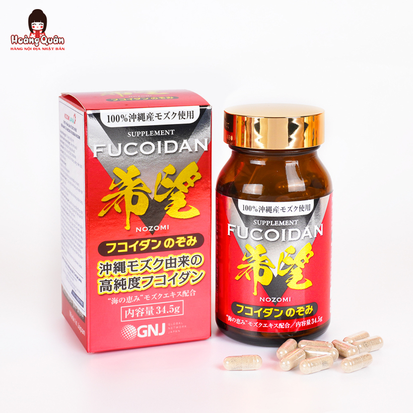 Viên nang tảo Mozuku Fucoidan Nozomi 150 viên - hỗ trợ tăng sức đề kháng