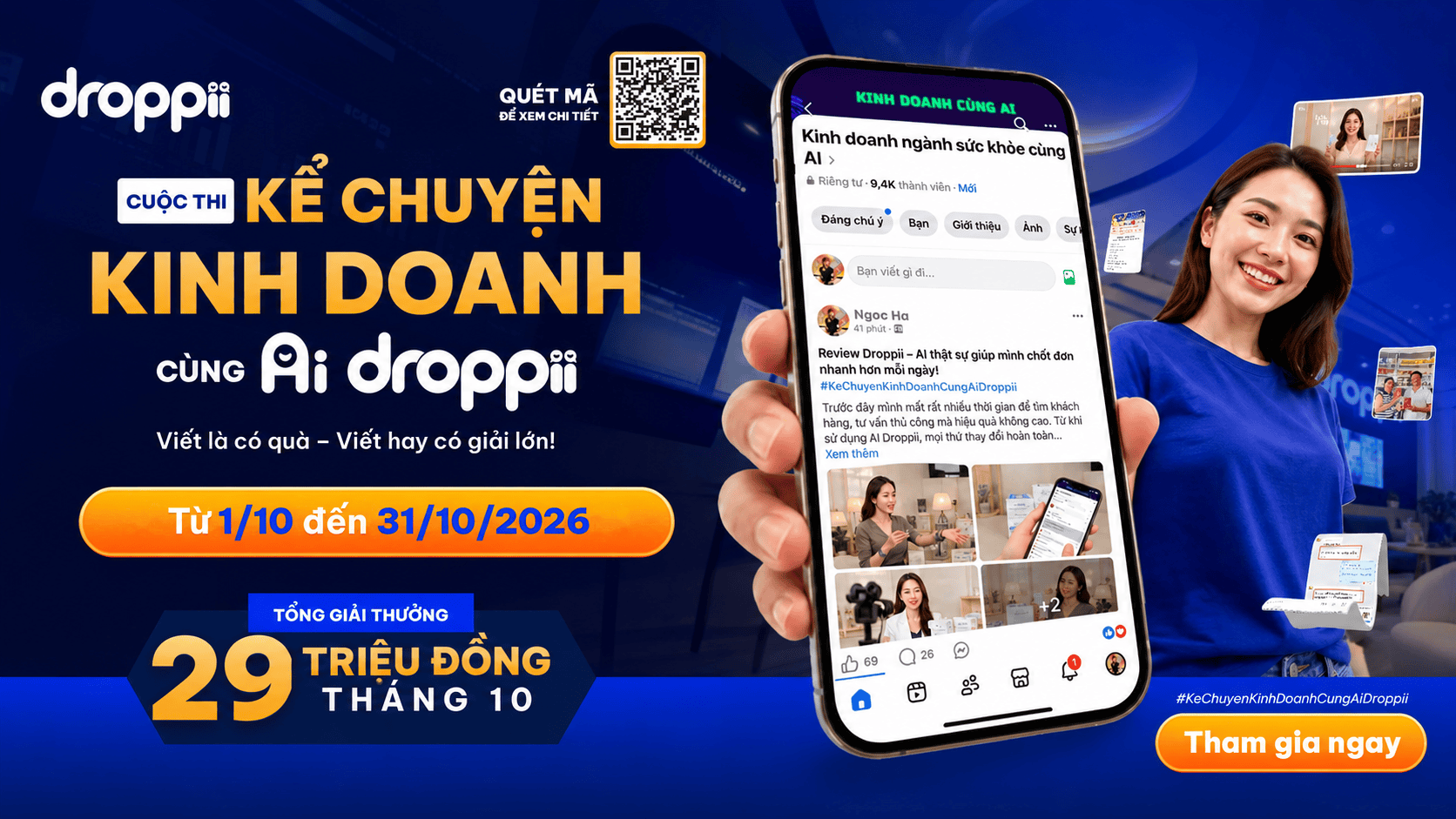 Cuộc thi Kể chuyện kinh doanh cùng AI Droppii tháng 10/2026 Cuộc thi Kể chuyện kinh doanh cùng AI Droppii tháng 10/2026