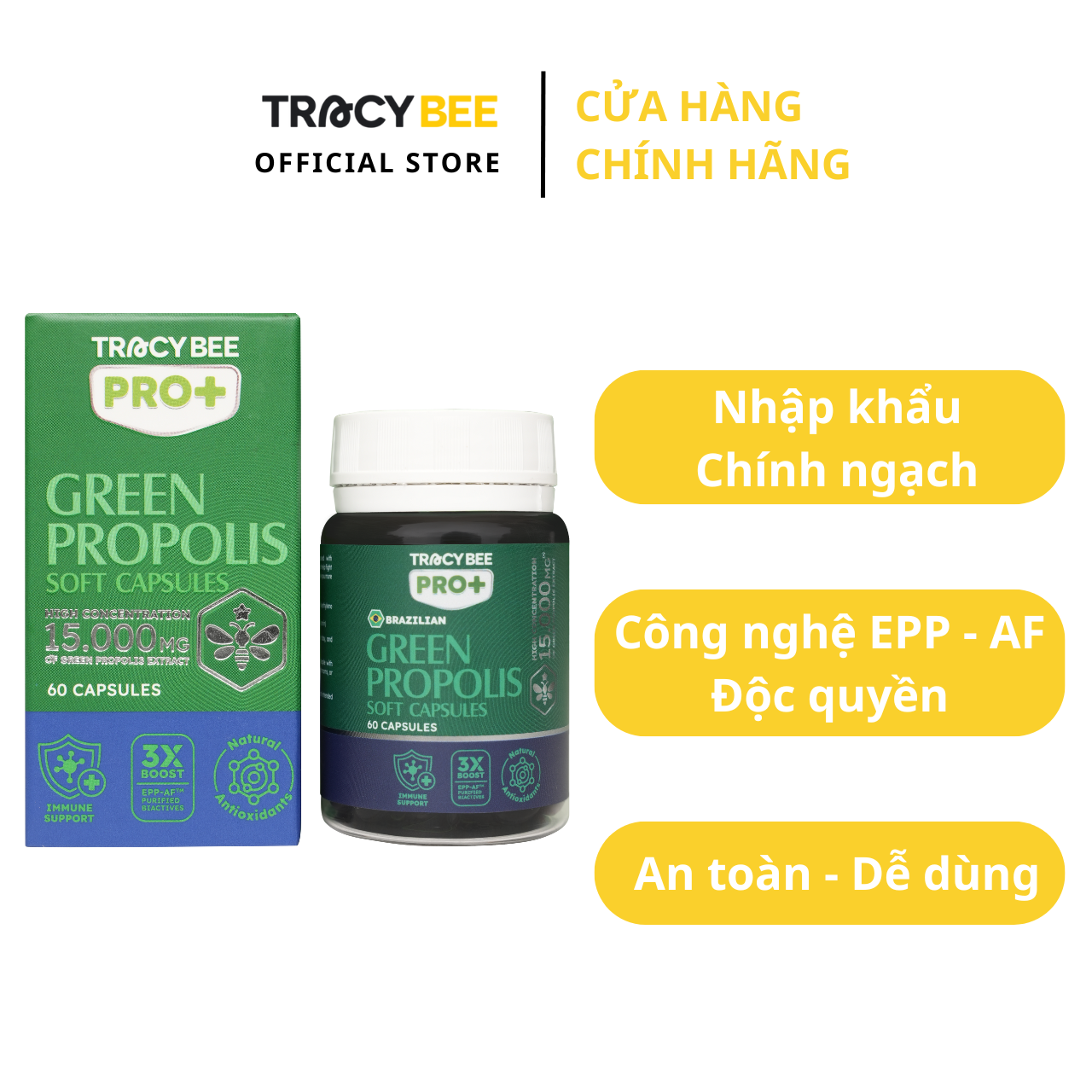Viên uống Keo Ong Xanh Propolis Tracybee  (60 viên)