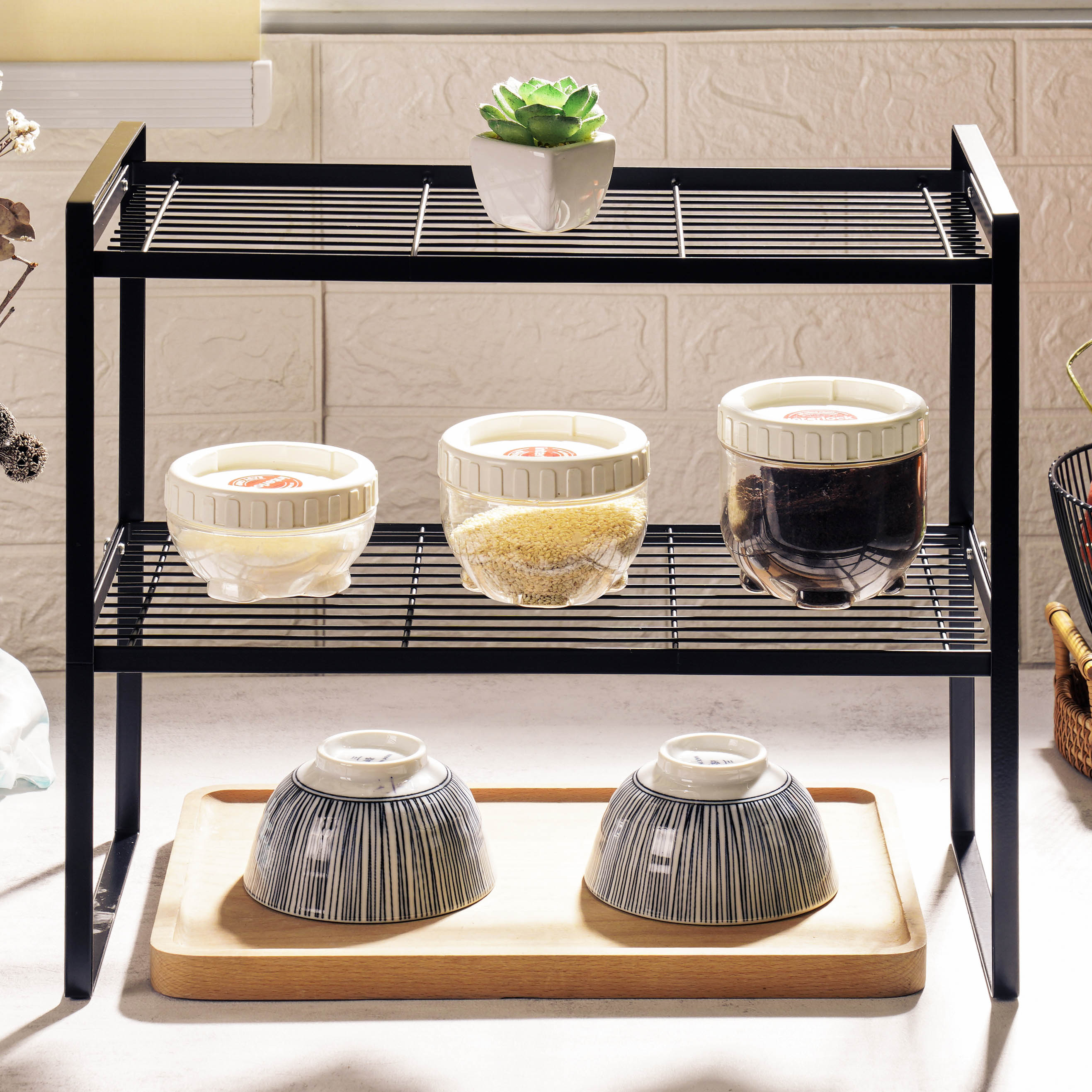 Kệ nhà bếp đa năng 2 tầng - Đen_342572
