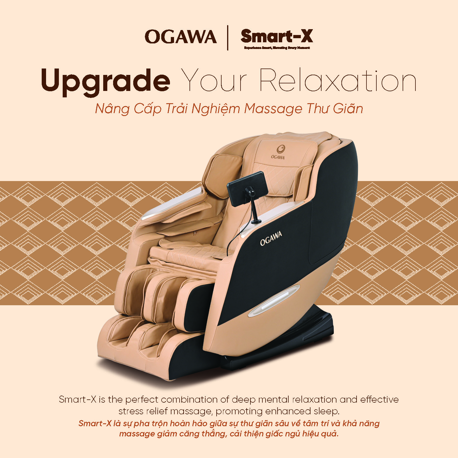 Ghế massage Smart X, hiệu Ogawa, (OGVN-3003) - Phân phối chính hãng